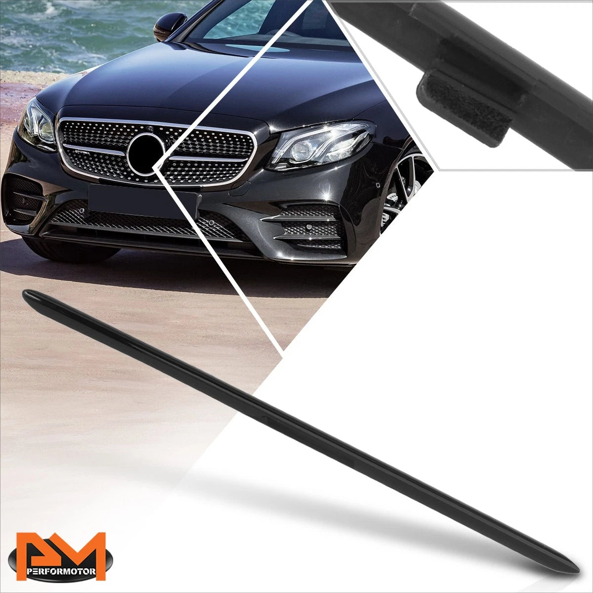 Front RH Side Upper Bumper Cover Molding for Mercedes-Benz E43 AMG (2017–2018)