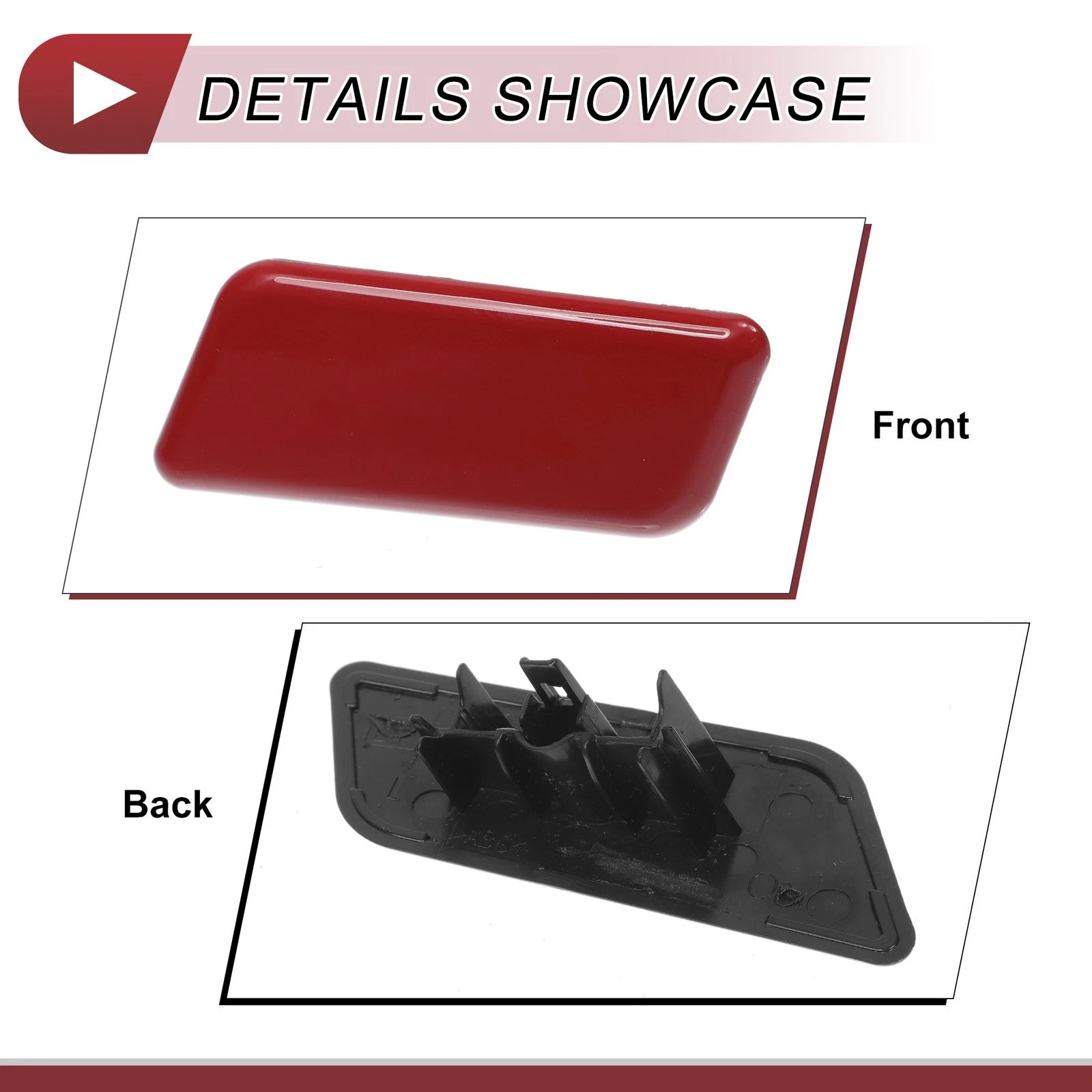 Front Left Washer Nozzle Cover Cap for Subaru Outback (2015–2017) Red