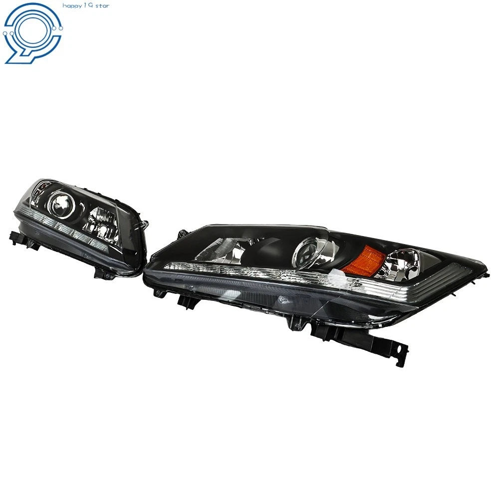 2X Headlamp for Honda Accord (2013-2015) Halogen with LED DRL