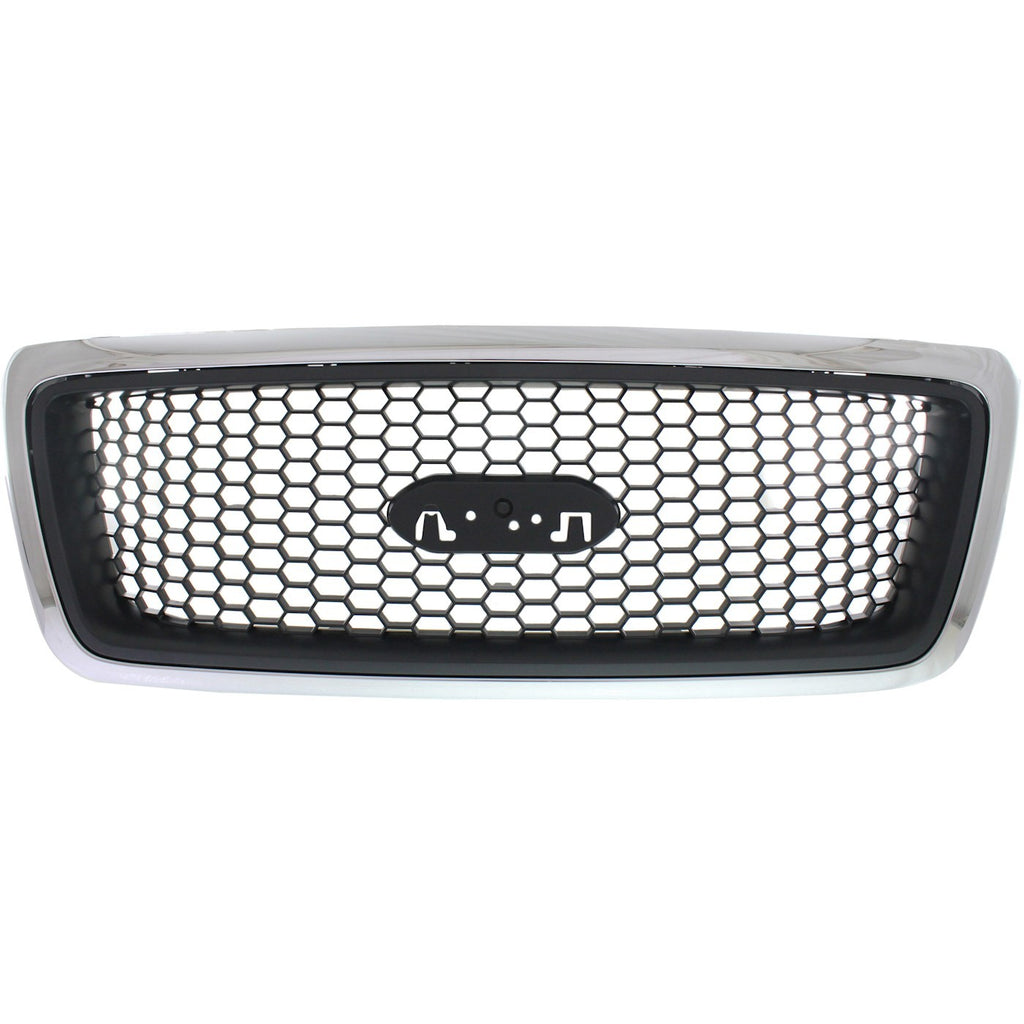 Grille Assembly for Ford F-150 XLT (2006–2008) Chrome Black