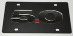 Mirrored Emblem License Plate Insert for Ford Mustang (2015–2023)
