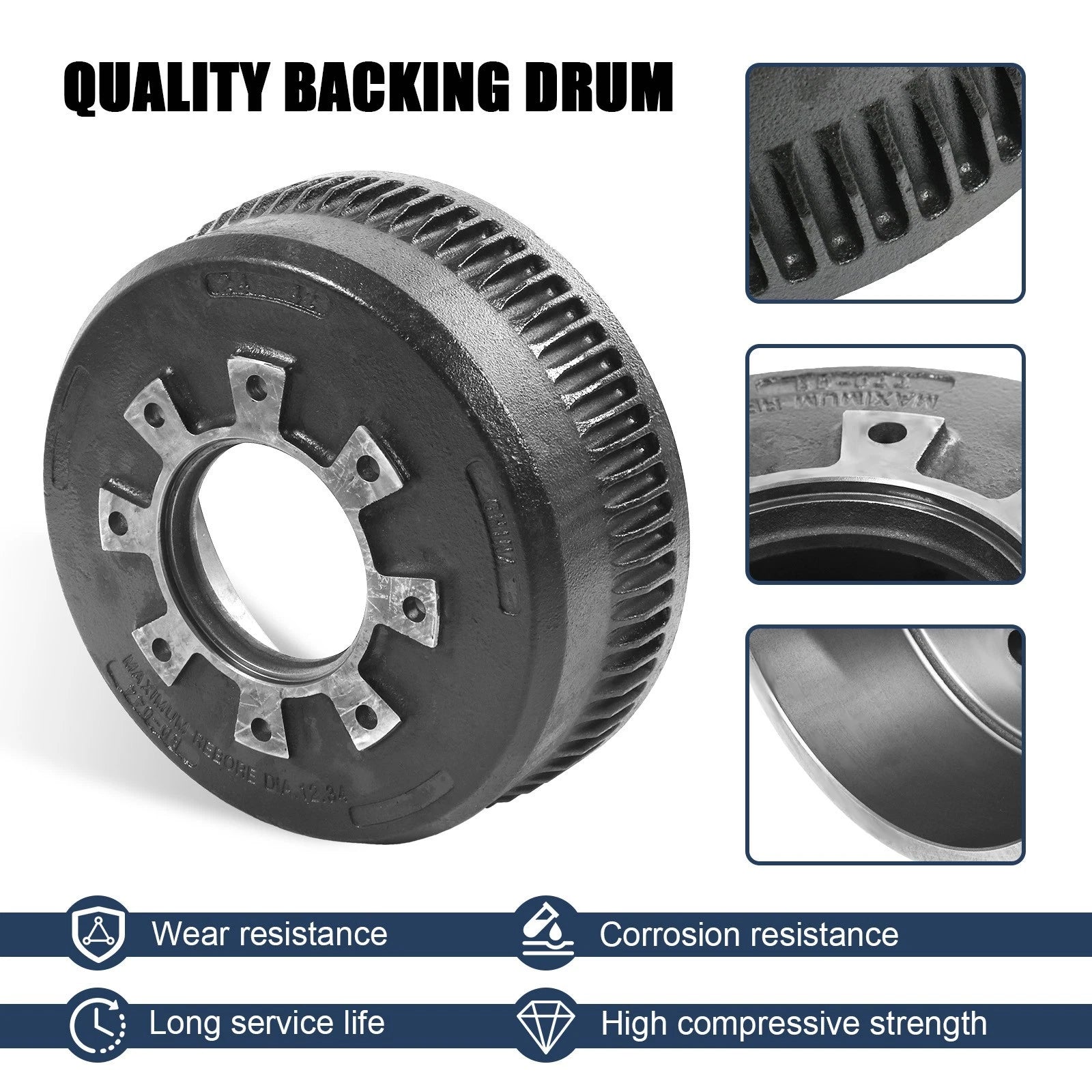 Set of 2 Brake Drums for Make Model