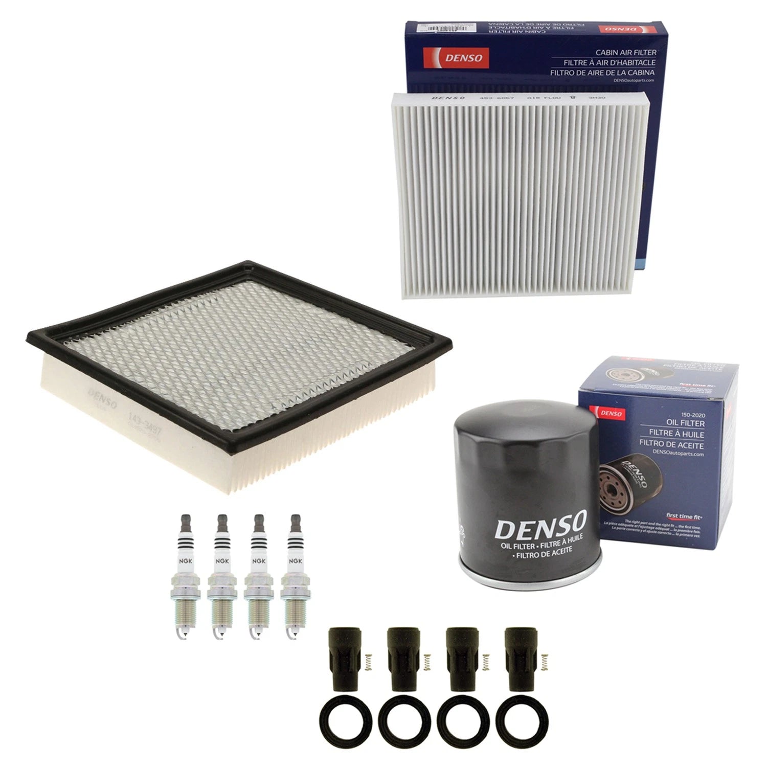 Tune Up Kit with 4 NGK Spark Plugs & Boots for Dodge Journey (2009–2020)