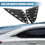 Glossy Black Rear Quarter Vent Window Scoop Louvers for Honda Accord (2018-2021)