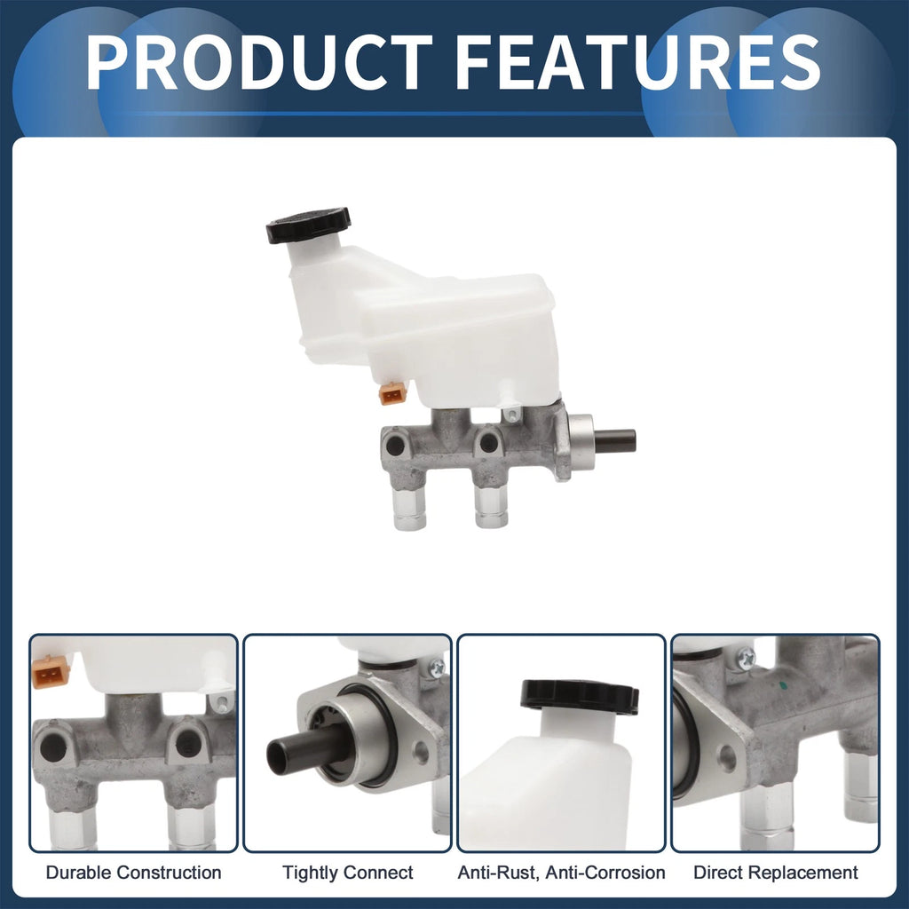 Brake Master Cylinder with Reservoir No. 585100X010 for Hyundai i10 (2007–2010)