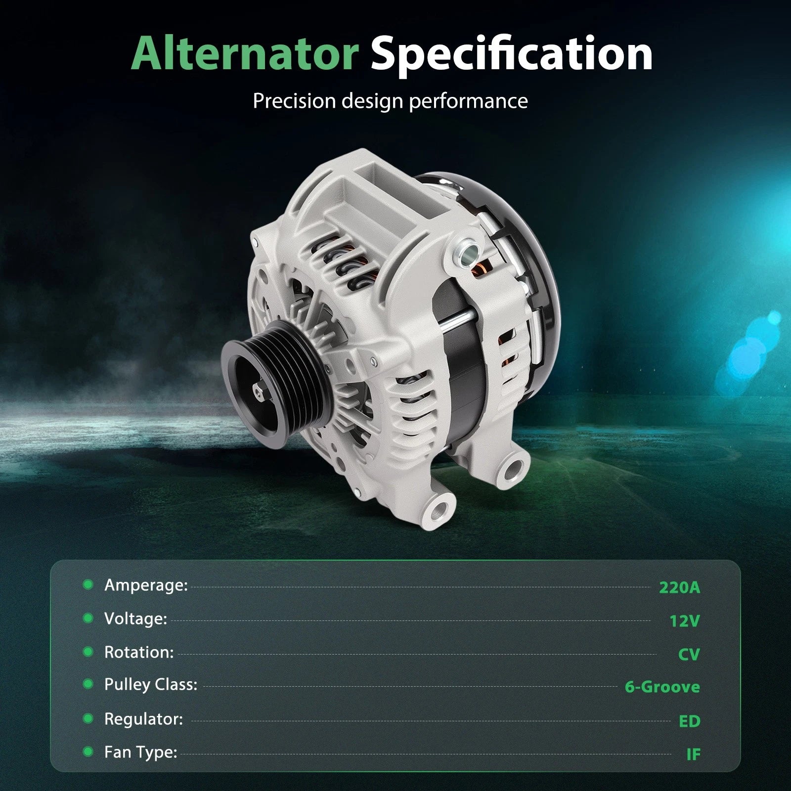 Alternator for Jeep Grand Cherokee 2012–2016 (5.7L V8, 220A)