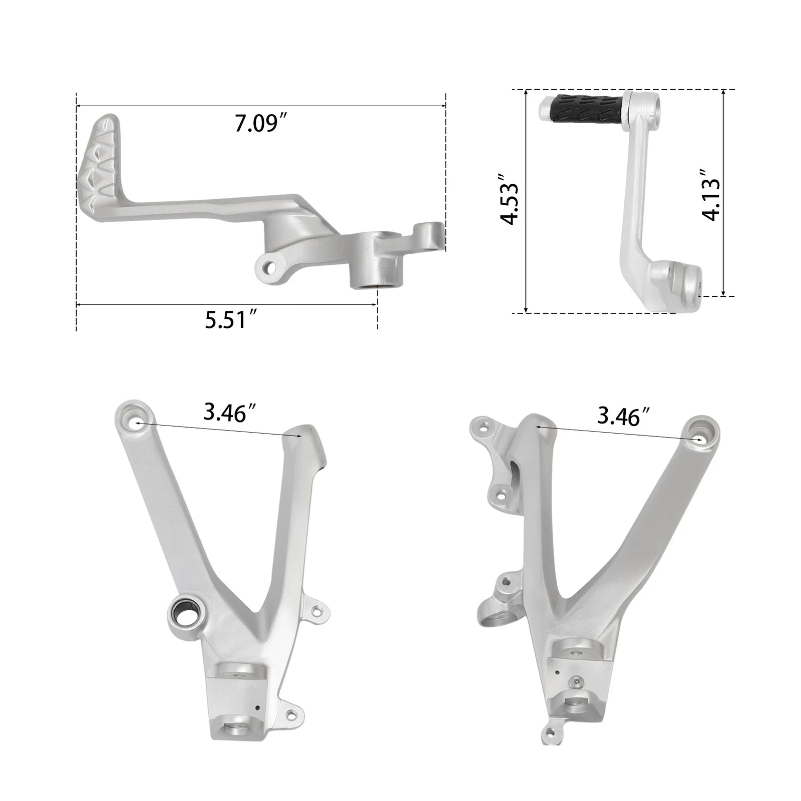 Footpeg Footrest Brake Shift Lever Pedals for Ducati Panigale V4 (2018–2022)