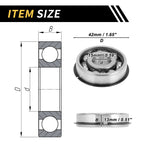 6302NR Deep Groove Ball Bearing for Scooter Skateboard (15x42x13mm)