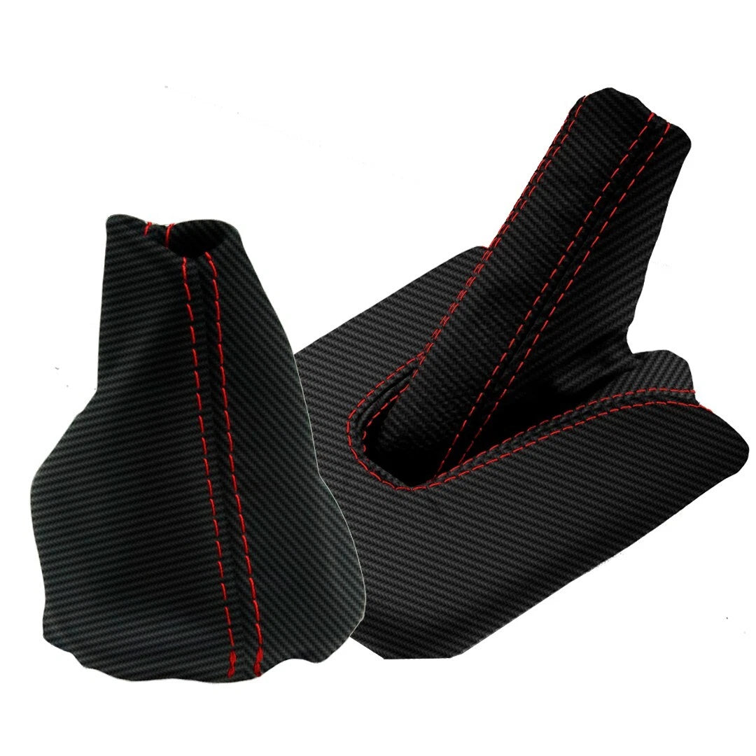 Automatic & E Brake Boot Set for BMW E85 M3 Z4 (2003–2008) Red Stitch