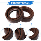 2X Oil Seal Rotary Shaft Seal for Various Models (15x22x7mm) FKM Rubber