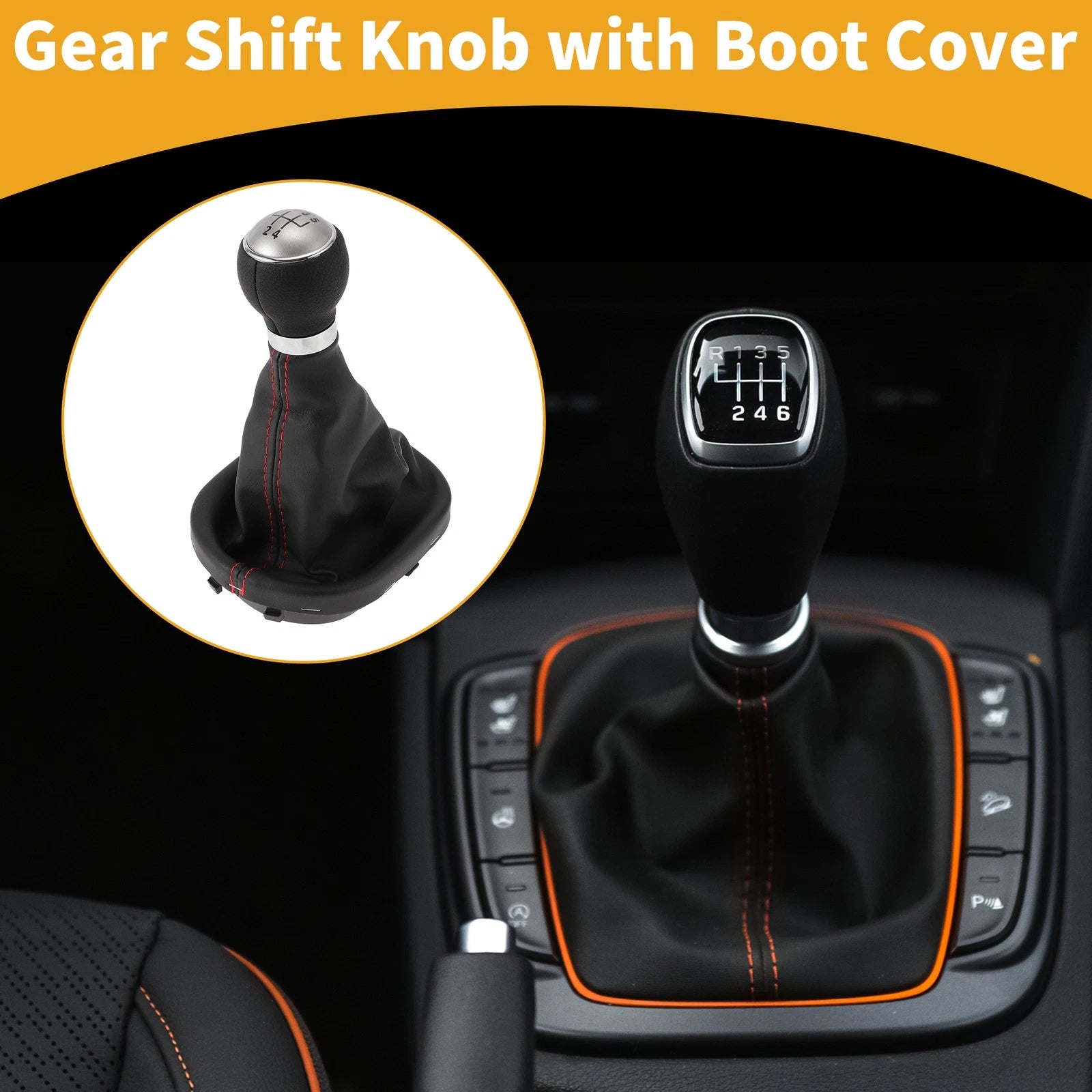 5 Speed Gear Shift Knob with Cover No.1T0711113R for VW Caddy (2004–2009)