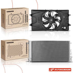 AC condenser and cooling fan assembly kit for Chevrolet Cobalt (2005–2010)
