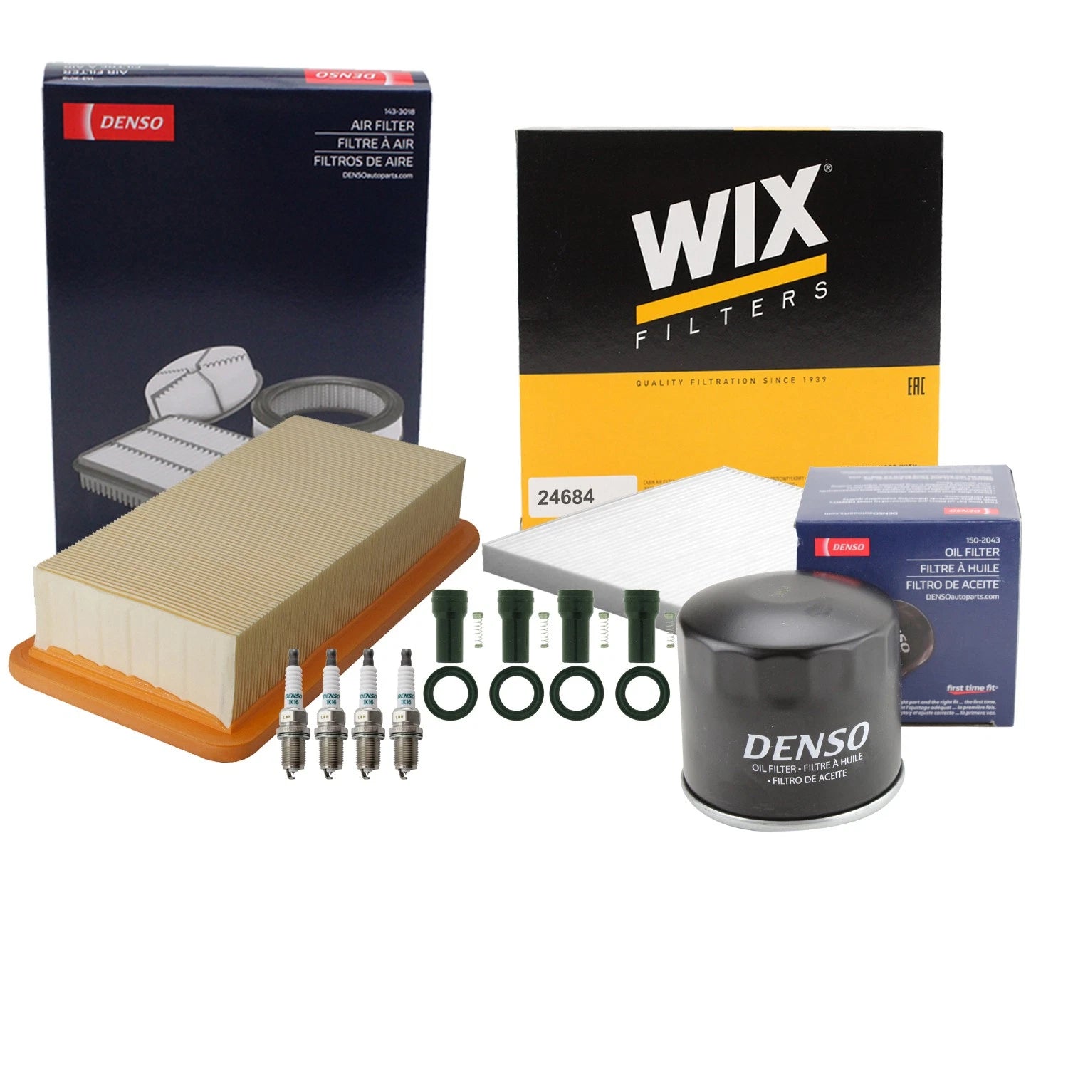 Denso Tune Up Kit & NGK Spark Plugs for Kia Rio/Rio5 (2012–2017)
