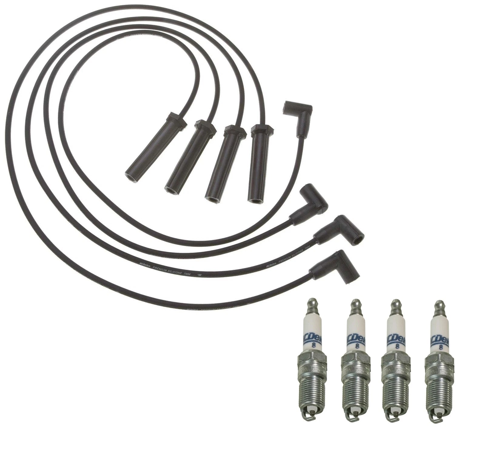 Professional Ignition Wire Set & ACDelco Spark Plugs for GMC 2.2 L4