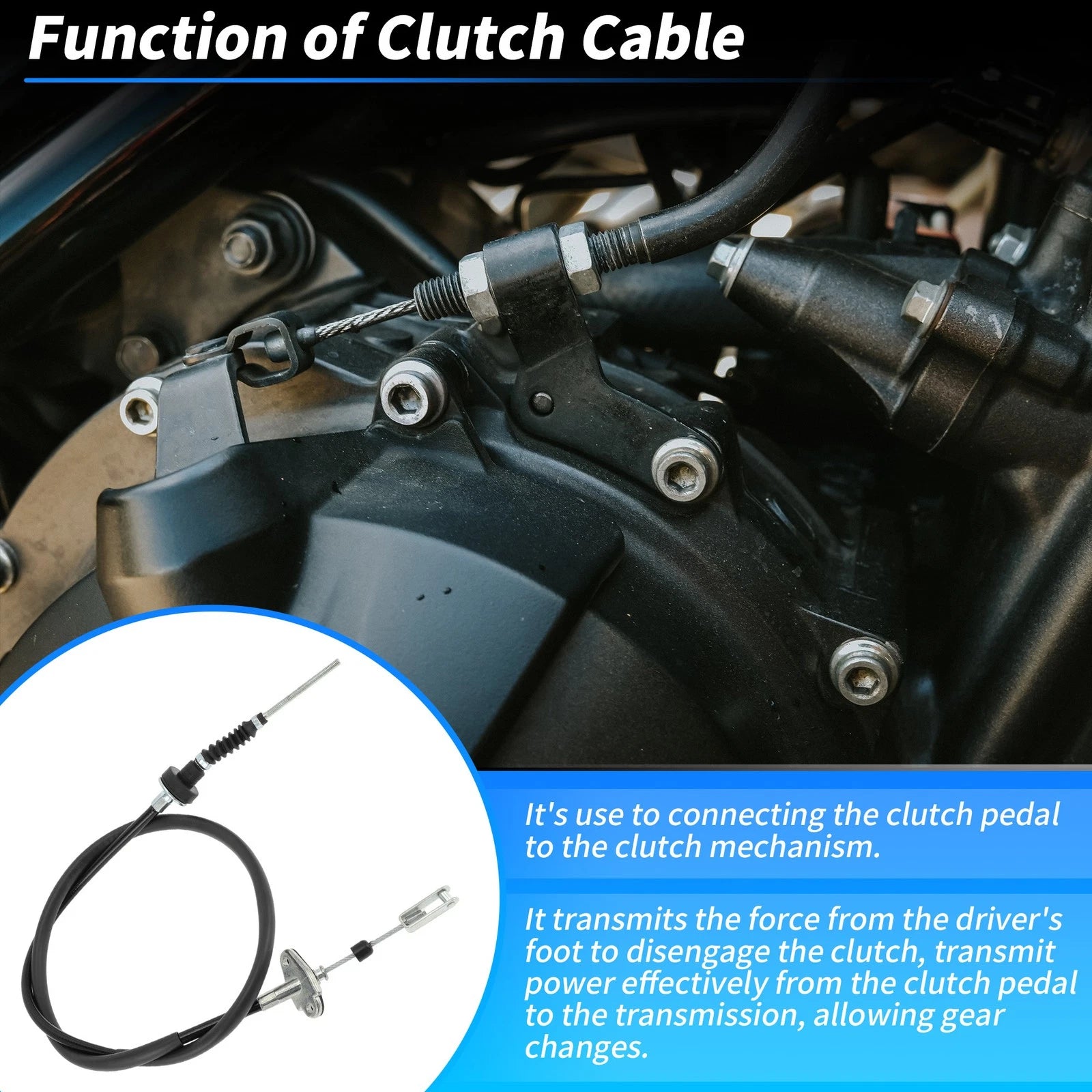 Clutch Cable No.2371057B10 for Suzuki Sidekick X-90, Geo Tracker (1996–1998)