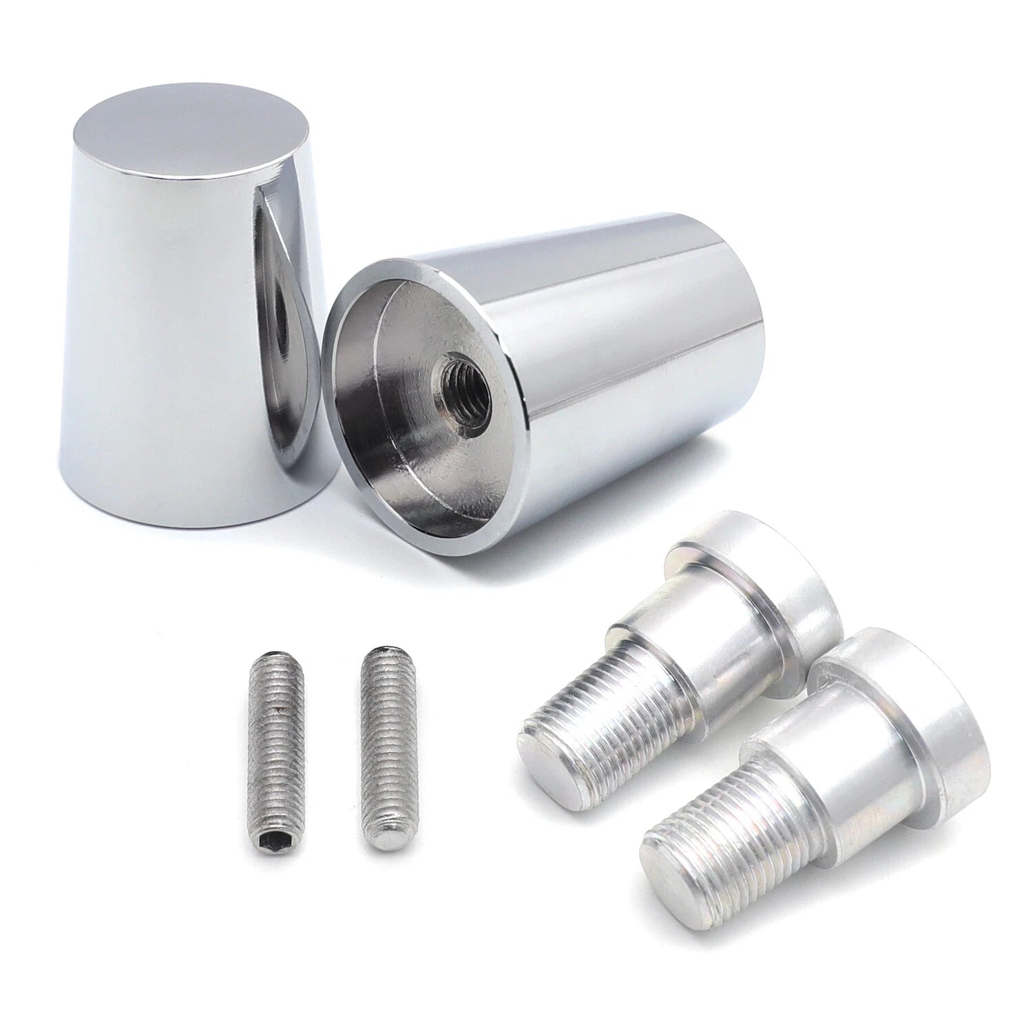 Set of 2 Billet Chrome Handle Bar Ends for Yamaha YZF600 FRZ600 (1996–2007)