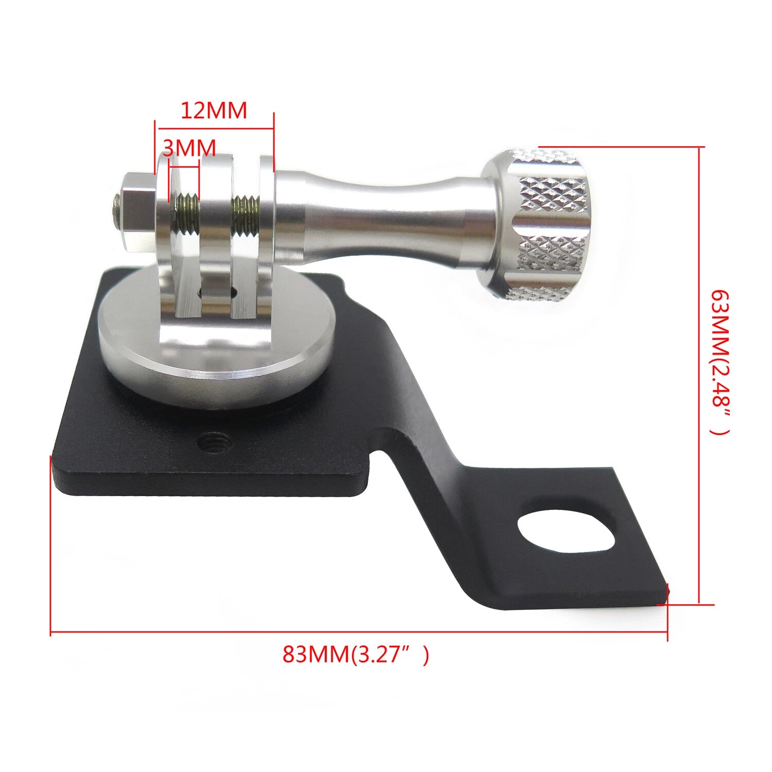 1PC CNC Rearview Mirror Bracket for GoPro - Motorcycle Handlebar