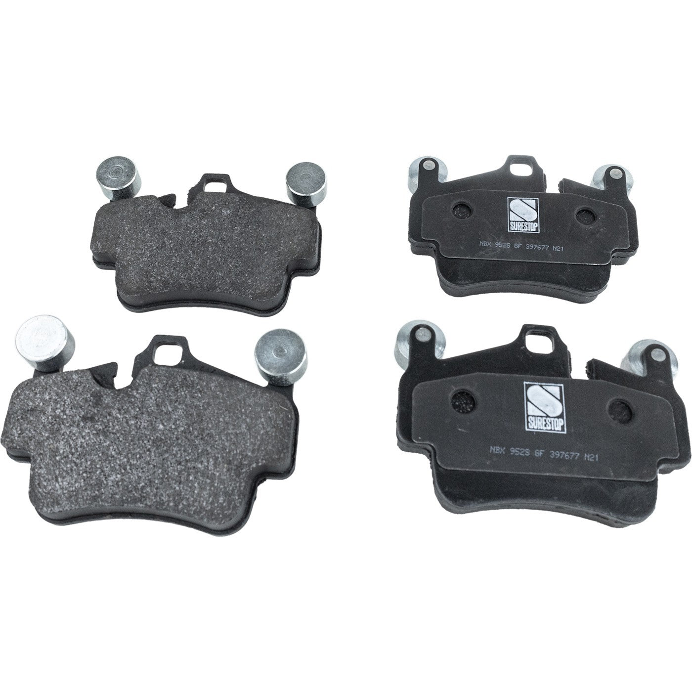 Set of 4 NAO Brake Pads for Porsche 911 (2001–2012) Turbo Look