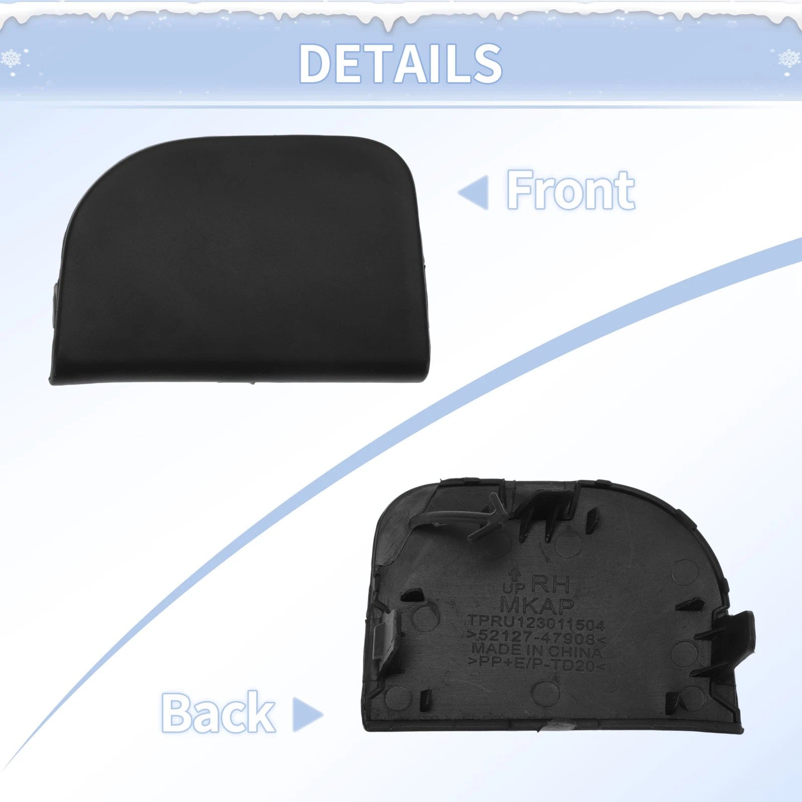 Tow Hook Cover Cap for Toyota Avensis (2008–2011) No. 5328605901