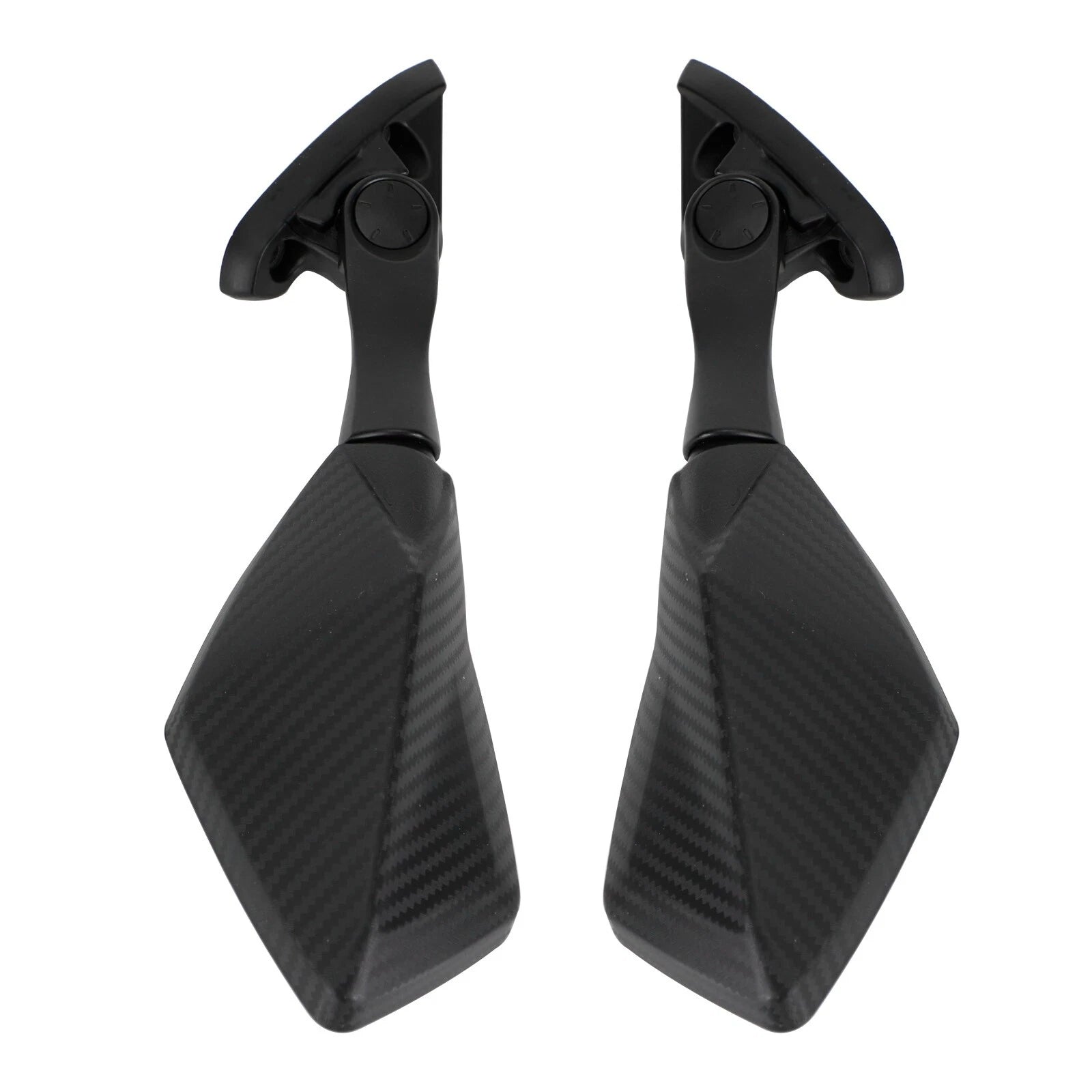 Black Short Stem Rear View Mirror Pair for Yamaha YZF R3 ABS R25 (2015–2021)