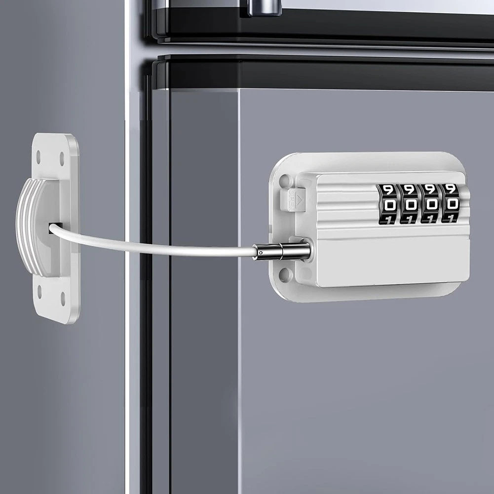 Refrigerator Drawer Lock with 0000 Code & Easy Reset Function