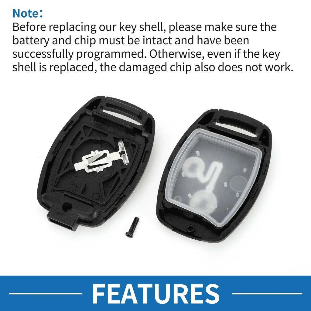 2 x Keyless Entry Remote Key Fob Shell Case for Honda Civic (2006-2013)