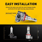AUXITO H11 H8 LED Fog Light Bulb for (Canbus, Fanless)