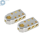 Set of 2 Battery Terminals for Car Audio Top Post (Universal)