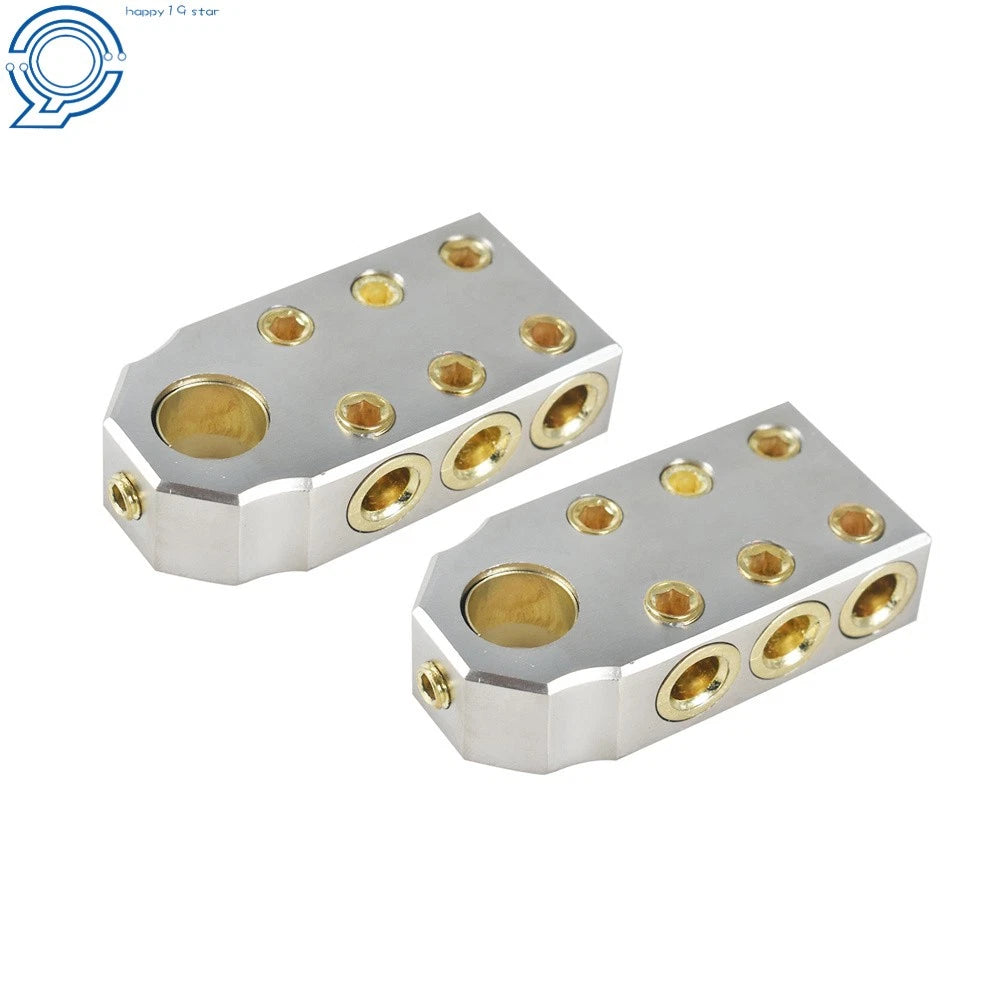 Set of 2 Battery Terminals for Car Audio Top Post (Universal)