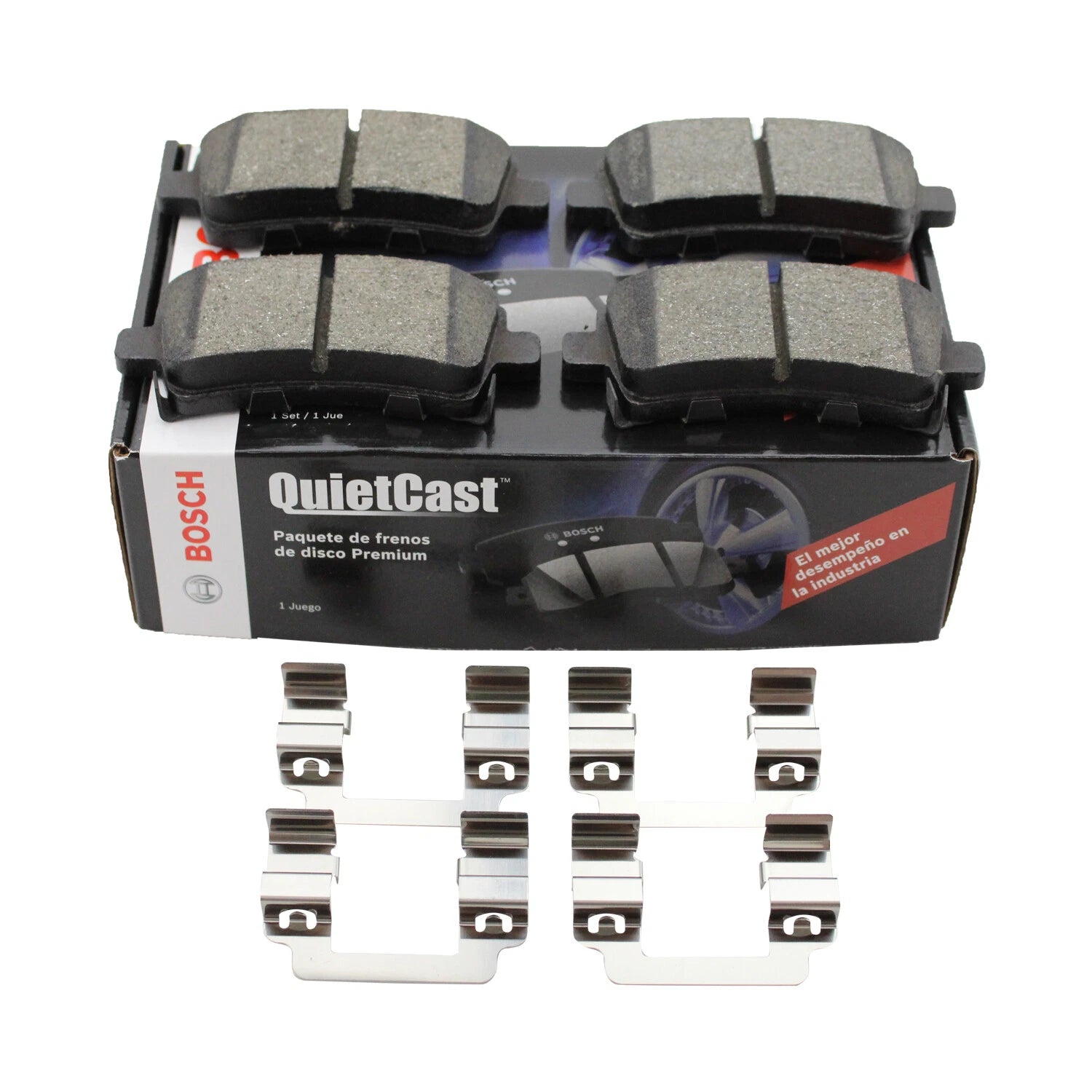 Set of 4 Bosch QuietCast Ceramic Brake Pads for LaCrosse Regal XTS Impala Malibu (2010–2019)