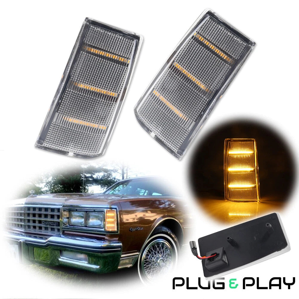 Clear Amber Side Marker Light for Pontiac Parisienne Bonneville Safari
