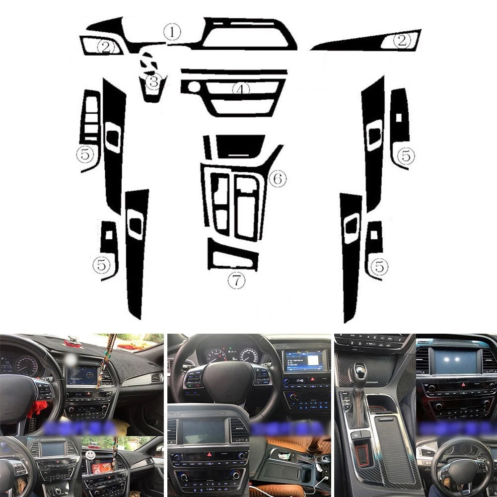 Set of 1 Interior Molding Stickers Decals for Hyundai Sonata 9 (2015–2017)
