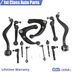 12pc Front Suspension Control Arms Ball Joints Tie Rods Kit for Mazda 6 (2003–2007)