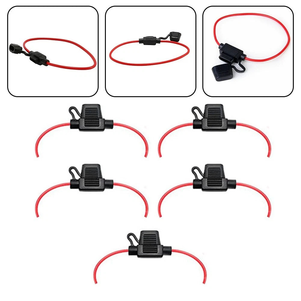5 Pack Waterproof Inline Fuse Holder 12 Gauge 12V 30A