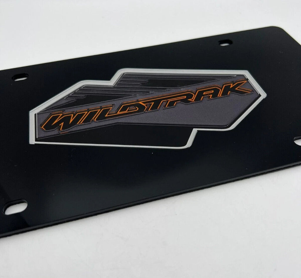 Premium Black Acrylic License Plate for Ford Bronco Wildtrak (2021–2024)