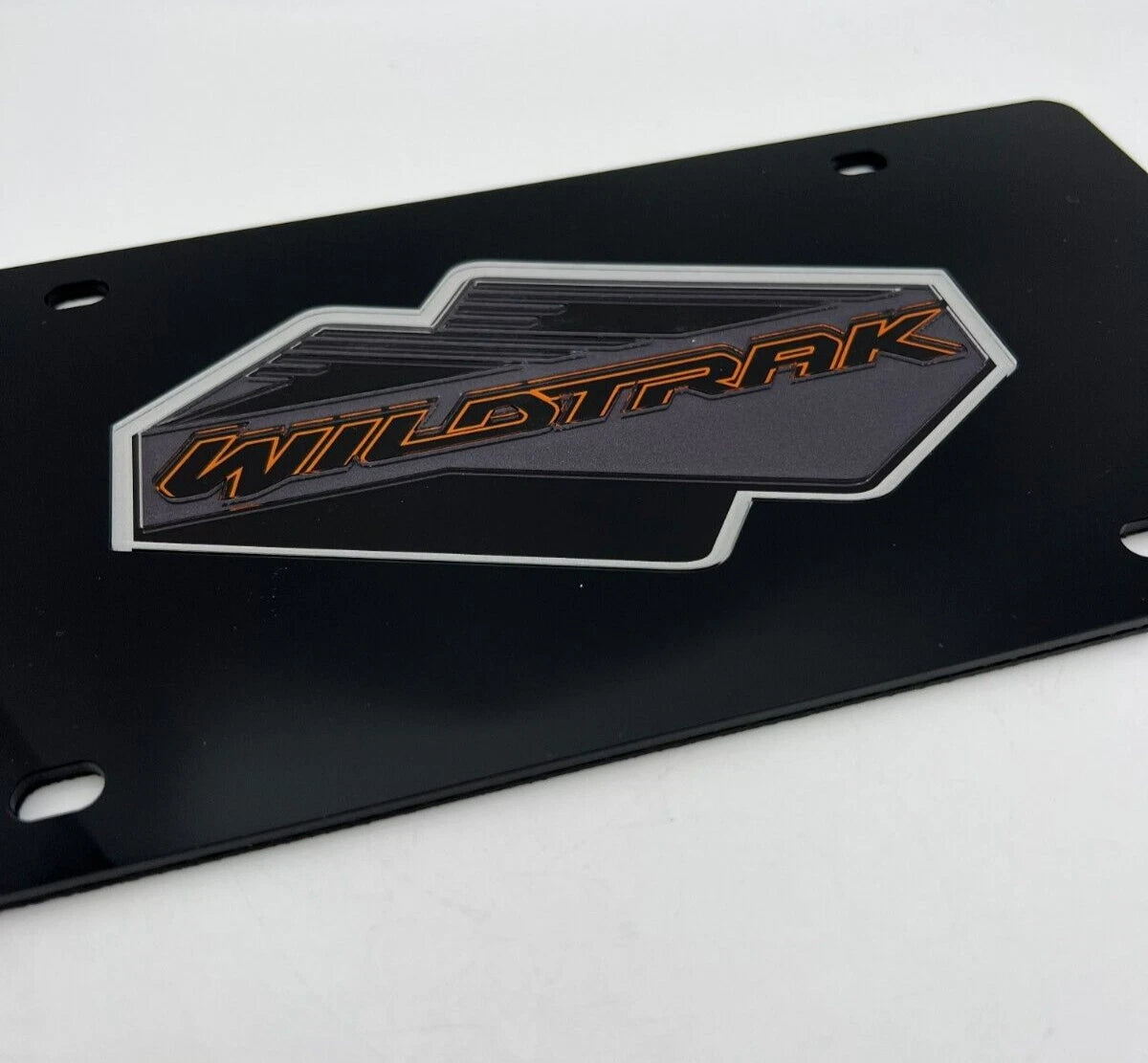 Premium Black Acrylic License Plate for Ford Bronco Wildtrak (2021–2024)