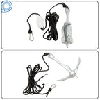 2X Silver Marine Kayak Folding Anchor Kit for PWC Canoe Jet Ski