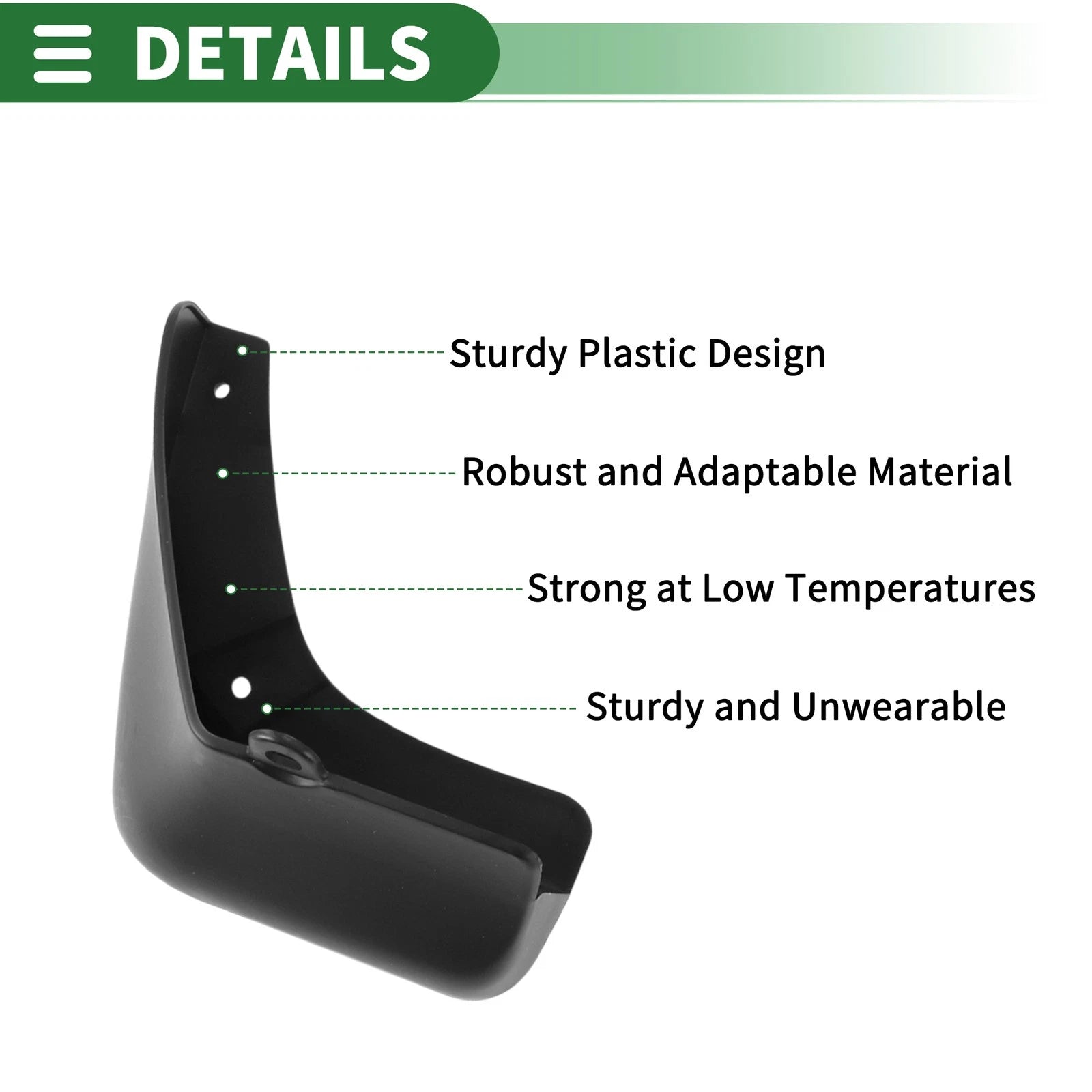 Set of 4 Mud Flaps Splash Guards for Nissan Leaf (2011–2016)