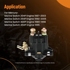 Solenoid Switch for Mercury Marine 25-70HP (1990–2003) 89-850187A1 12V 4Term