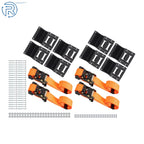 2X Wheel Chock Tie Down Straps Kit for UTV ATV E Track