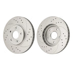 Front Drilled & Slotted Brake Rotors & Ceramic Pads for Honda Pilot (2003–2008)
