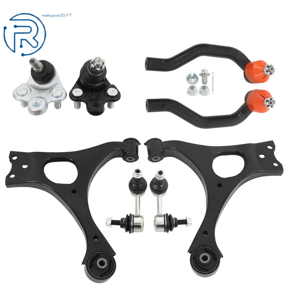 Set of 8 Front Lower Control Arm Tie Rod Sway Bar Link for Honda Civic (2006–2011)