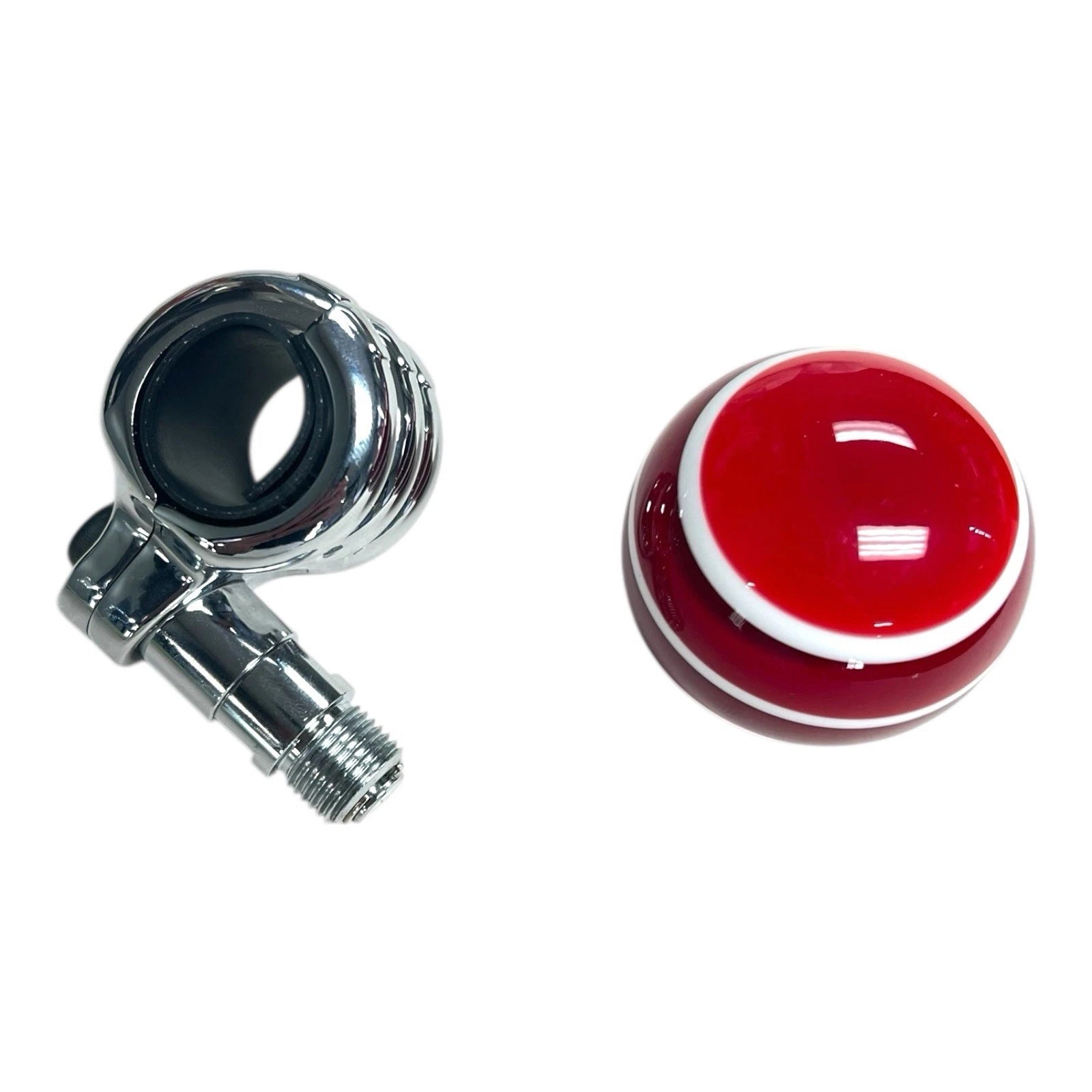 Steering Wheel Spinner Suicide Knob Red White Striped for Universal