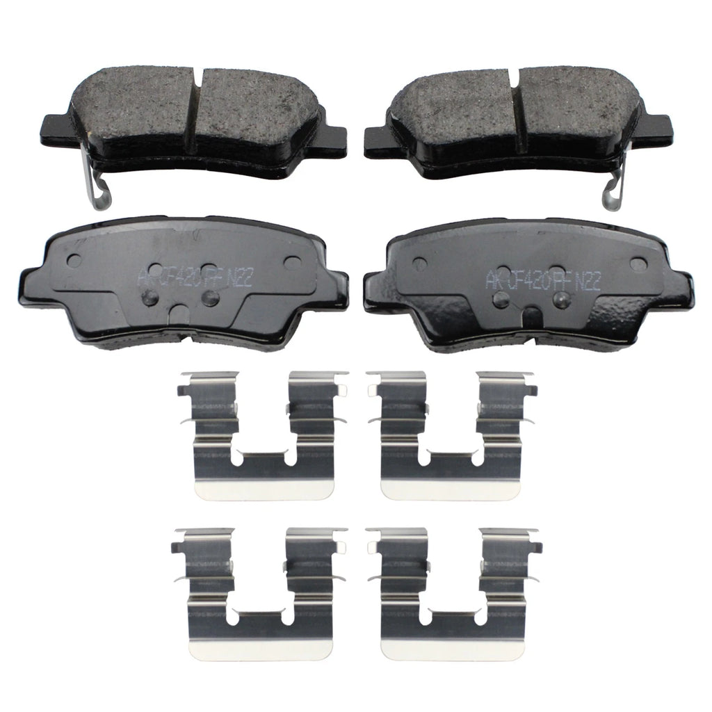 DuraGo Rear Rotors & Akebono ProACT Ceramic Brake Pads for Cadenza Sonata (2014–2019)