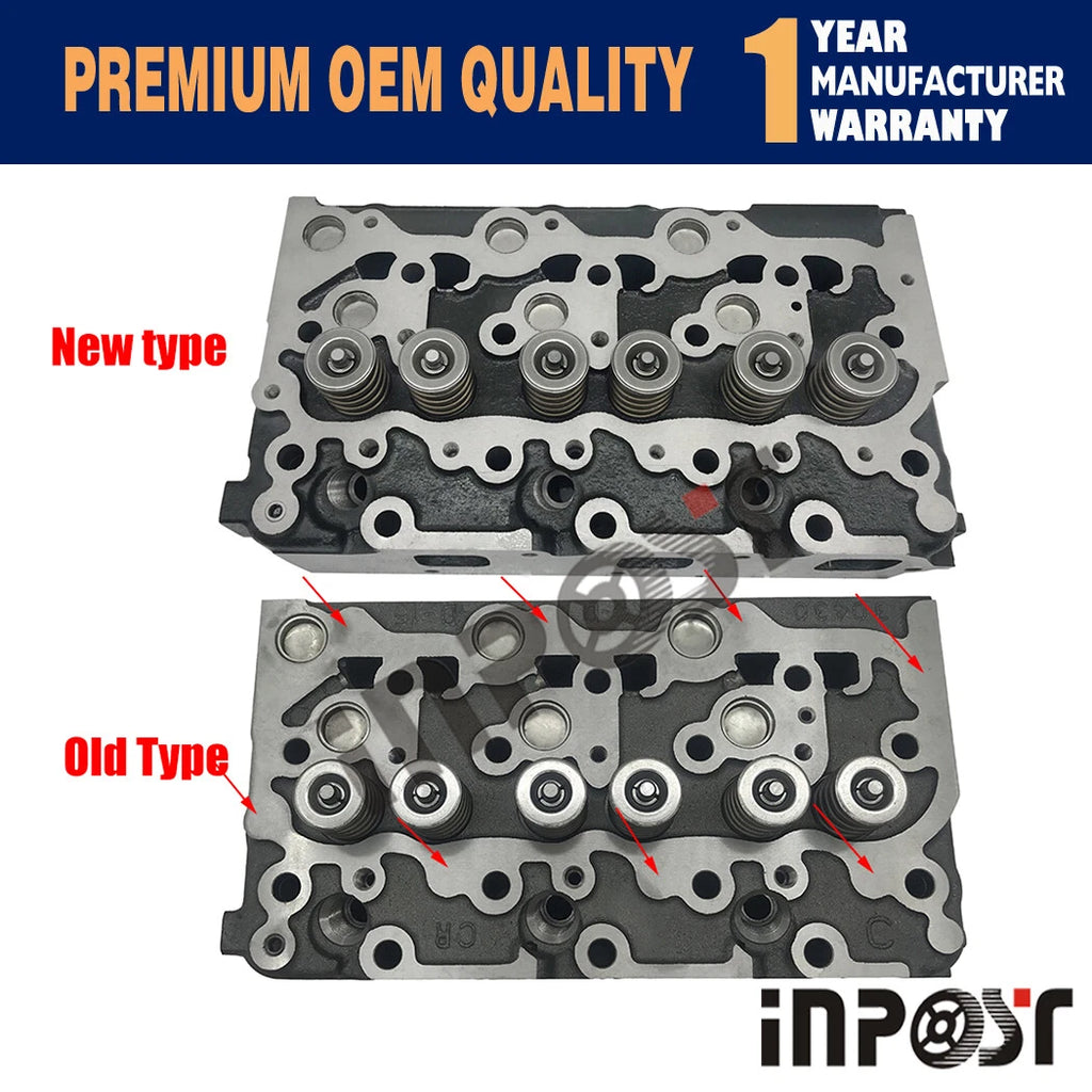 D1703 Complete Cylinder Head with Head Gasket for Bobcat 238 325 328 (N/A)