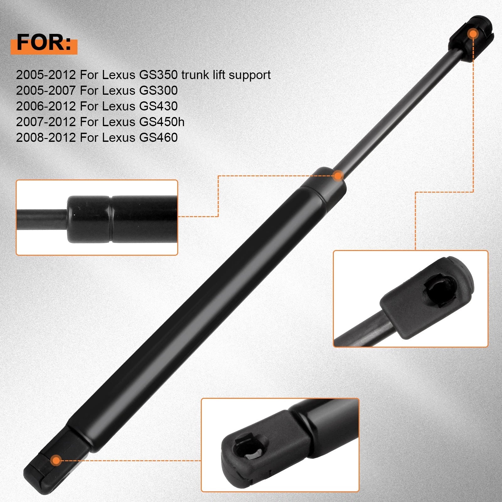 2X Rear Trunk Lift Supports for Lexus GS350 (2005-2012)