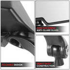 Universal Black Convex Anti-Glare Chrome Side View Mirrors (Fit Naked Bikes)