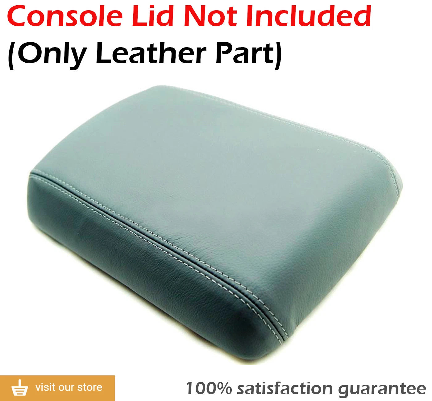 Center Console Armrest Cover for Nissan Pathfinder (2005–2012) Gray Leather