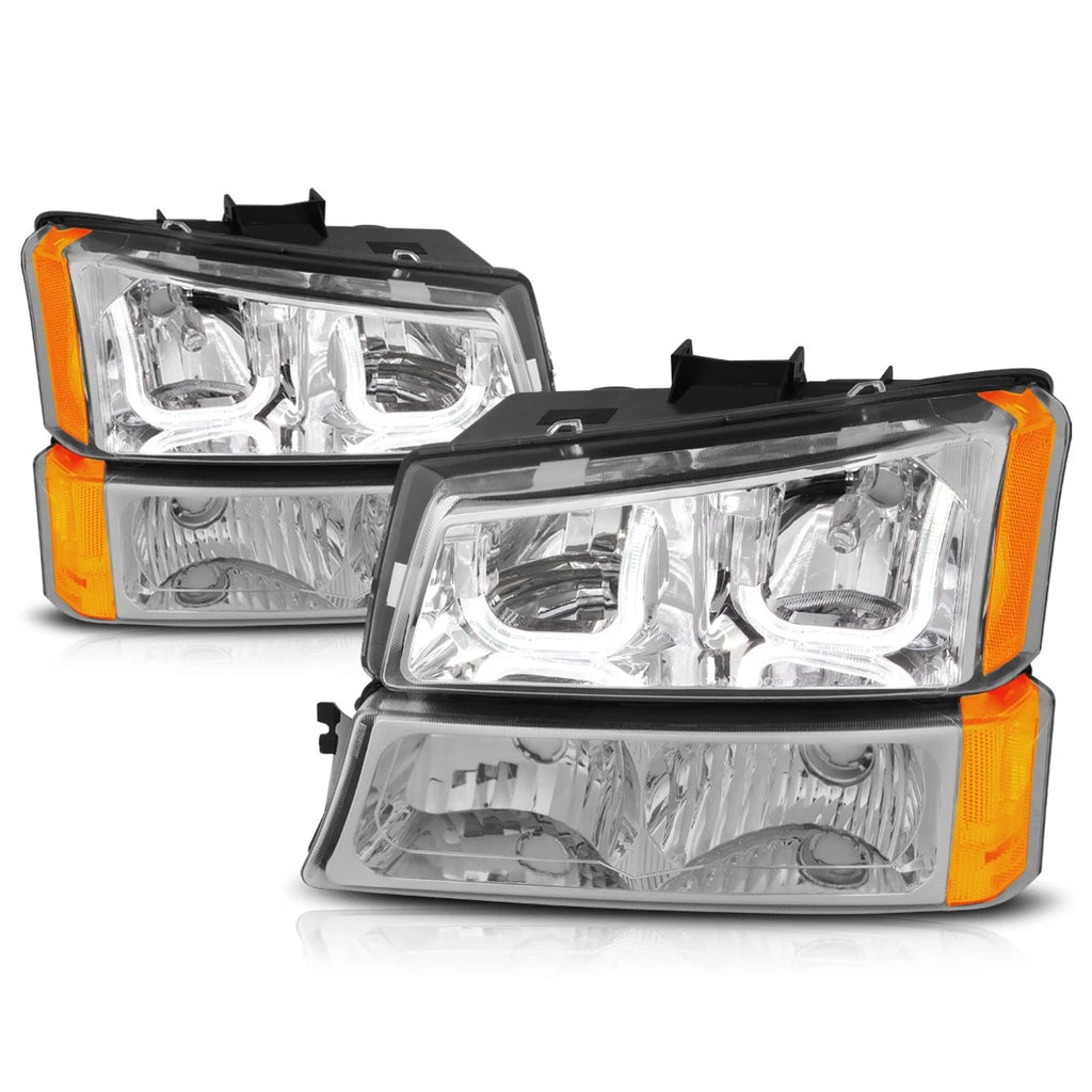 J-Halo LED DRL Headlight Lamps for Chevy Silverado/Avalanche (2003–2006)