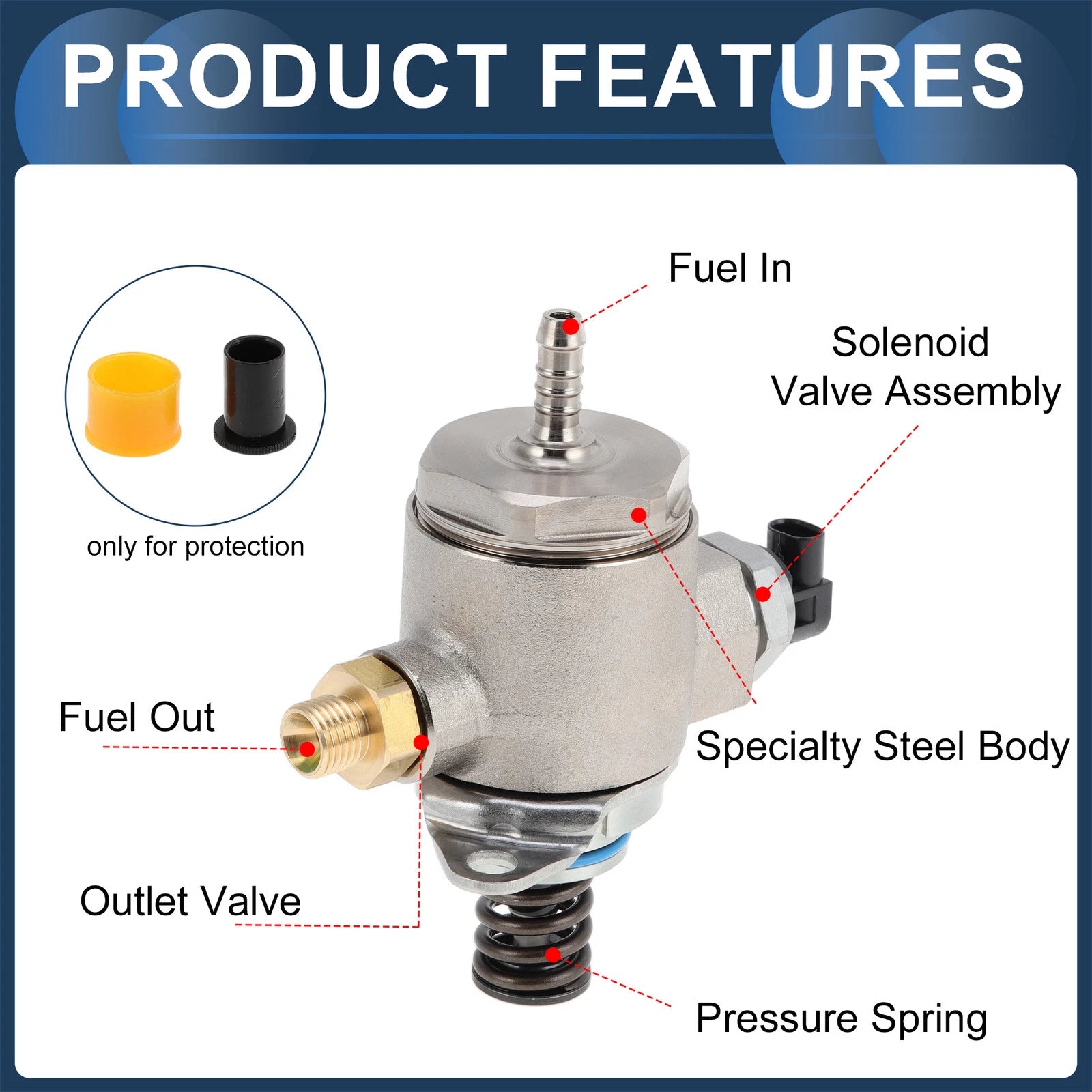 High Pressure Fuel Pump for Audi A4 (2010–2016) No. 06J127025J